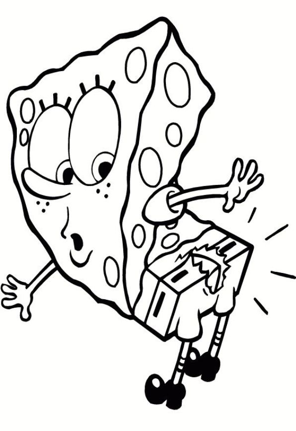 Plansa de colorat cu Spongebob 28 40